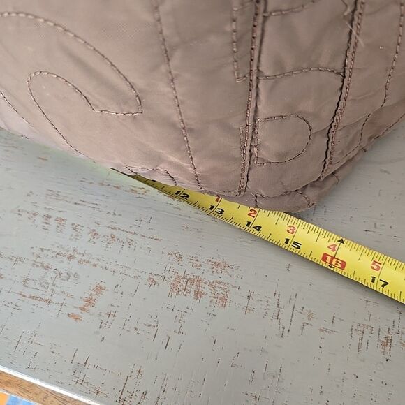 Marc By Marc Jacobs Taupe Green Nylon Quilted Tote Bag Shopper Purse Gym Slouchy - Picture 11 of 15